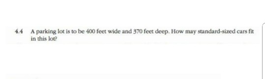 Solved 44 A parking lot is to be 400 feet wide and 370 feet | Chegg.com