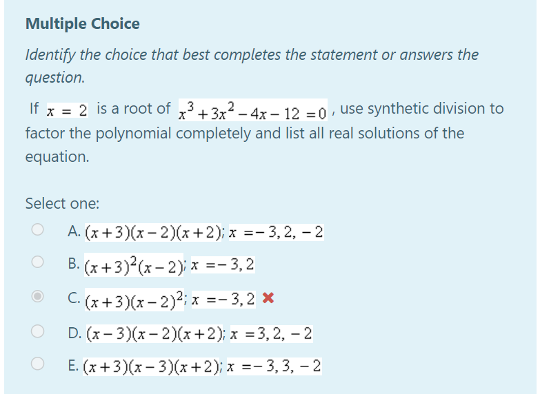 Solved Multiple ChoiceIdentify the choice that best | Chegg.com