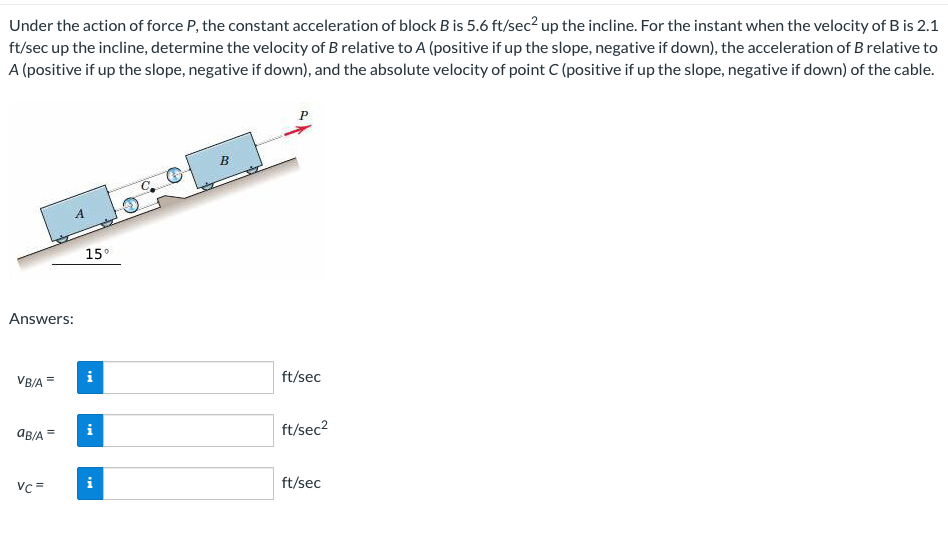 Solved Under the action of force P, the constant | Chegg.com