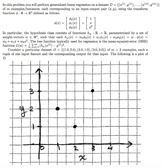 Solved In this problem you will perform generalized linear | Chegg.com