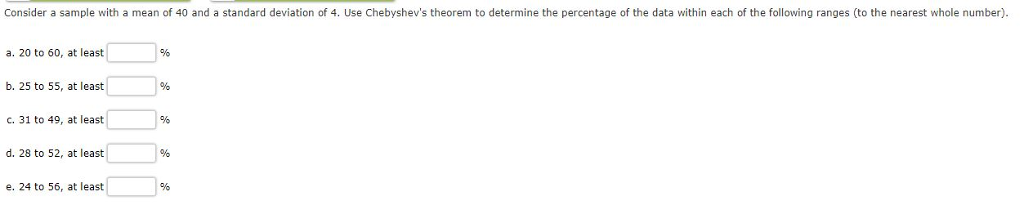 Solved Consider a sample with a mean of 40 and a standard | Chegg.com