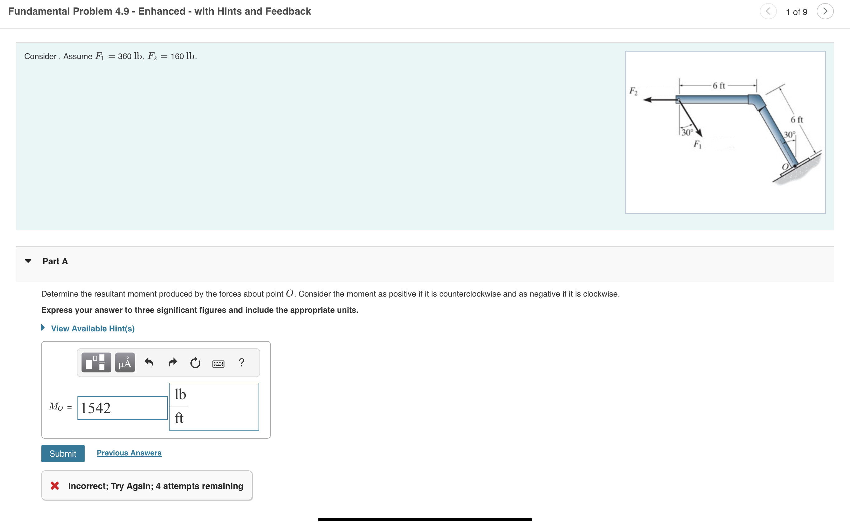 Solved Fundamental Problem 4.9 - Enhanced - with Hints and | Chegg.com