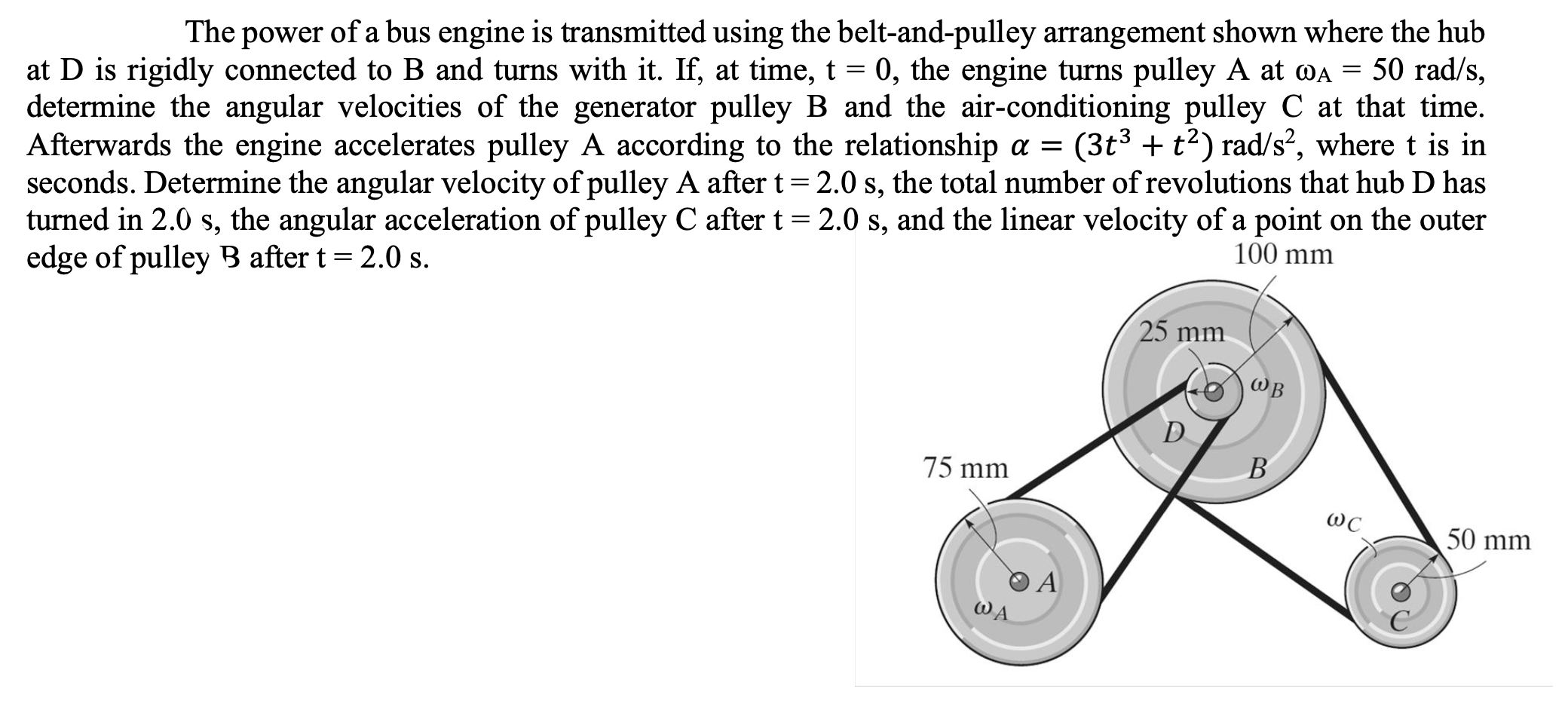 Solved The power of a bus engine is transmitted using the | Chegg.com