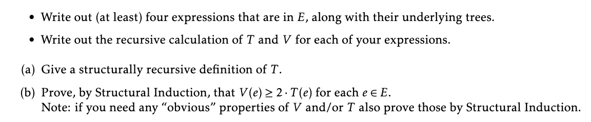 Solved Let E be the set of expressions defined by: - two ∈E; | Chegg.com