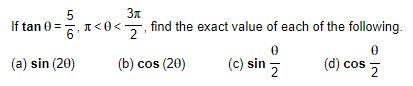 Solved 5 Зл If tan 0 = 7.