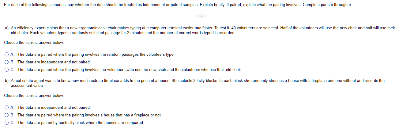 Solved For Each Of The Following Scenarios Say Whether The 0458