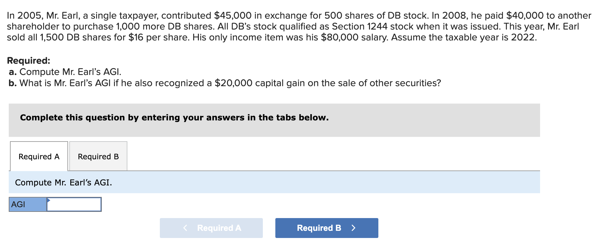 Solved In 2005 Mr Earl A Single Taxpayer Contributed Chegg