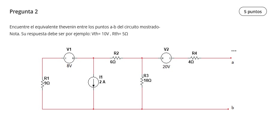 Solved Encuentre El Equivalente De Thevenin Entre Los Puntos | Chegg.com