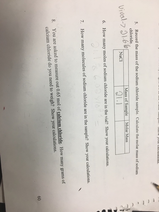 how to calculate mass of sodium chloride
