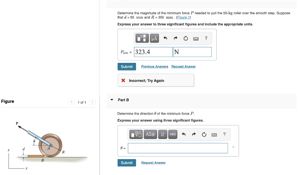 Solved Determine the magnitude of the minimum force P needed | Chegg.com