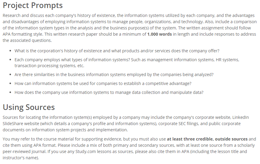 History, Corporate Information