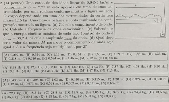 Solved A rope with a linear density of 0.0455 kg/m and | Chegg.com