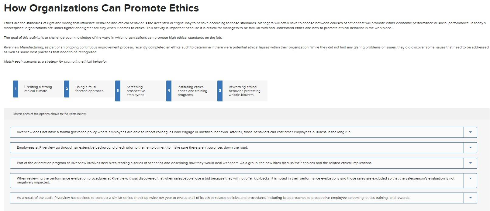 Solved How Organizations Can Promote Ethics 1=1=1=1=1= | Chegg.com