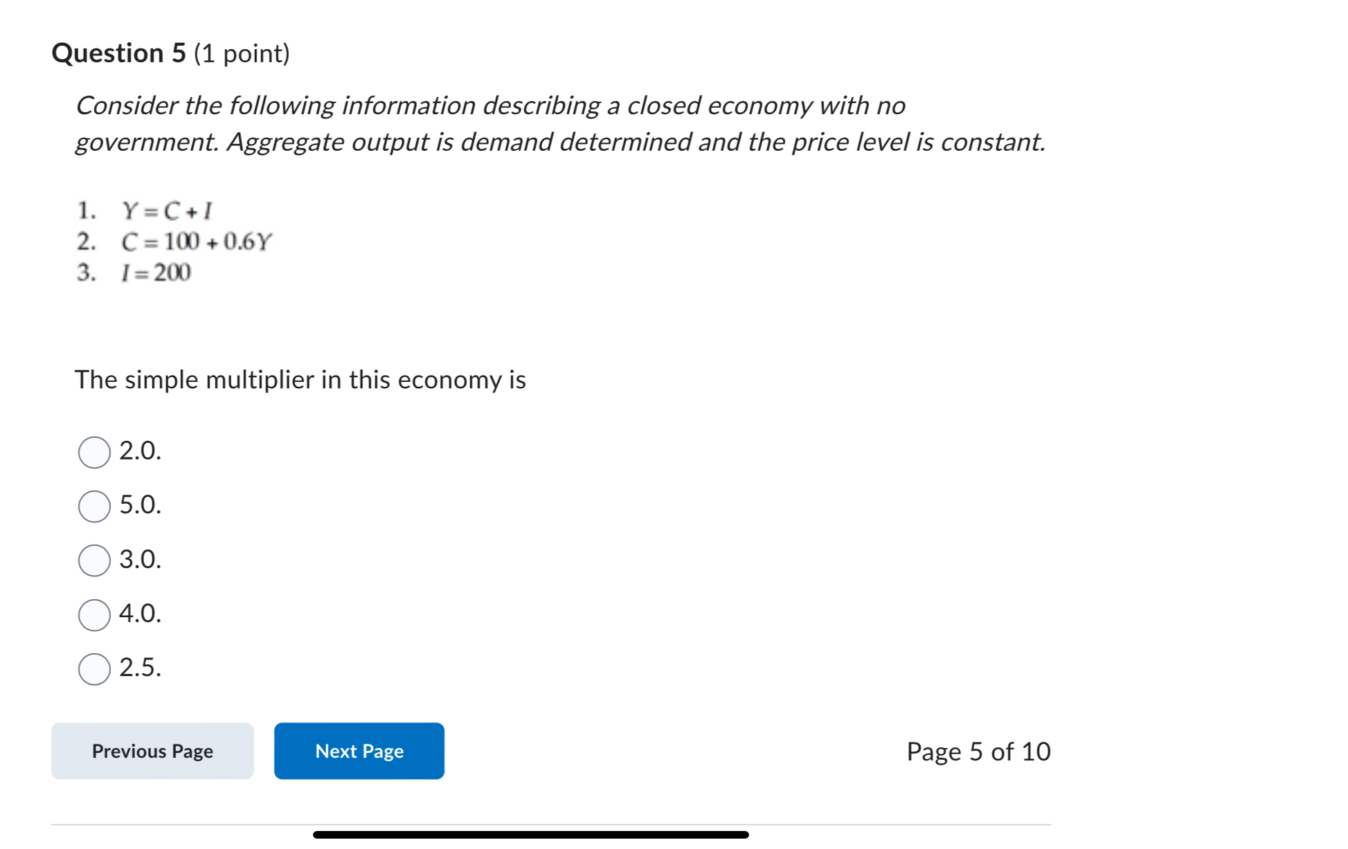 Solved Question 5 (1 ﻿point)Consider the following | Chegg.com