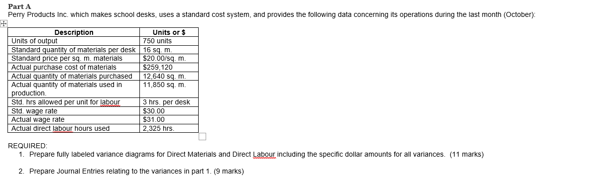 Variances in part 1 DM