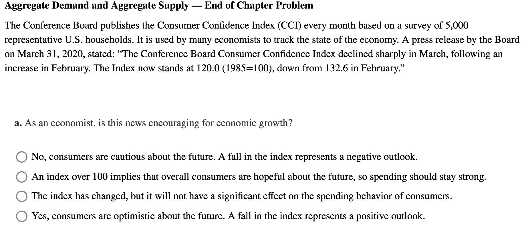 Solved Aggregate Demand And Aggregate Supply - End Of | Chegg.com