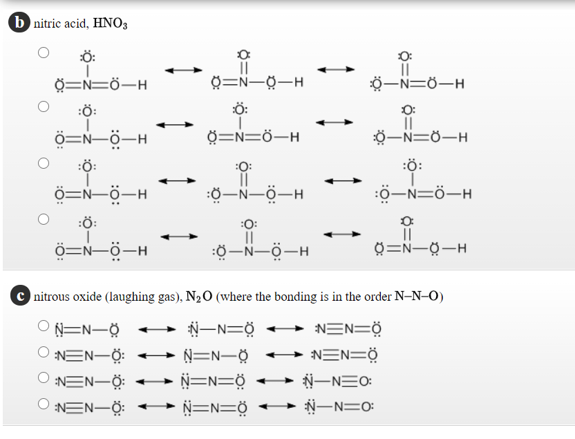 Solved B Nitric Acid Hno3 O Ii O N 8 H O Ii 0 8 H O N Chegg Com