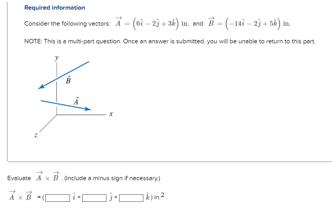 Solved Required information Consider the following vectors: | Chegg.com