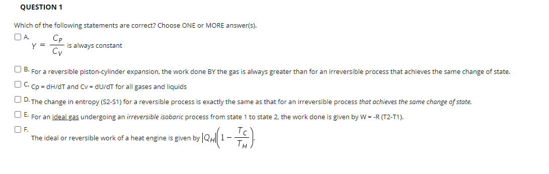 Solved QUESTION 1 Which of the following statements are | Chegg.com