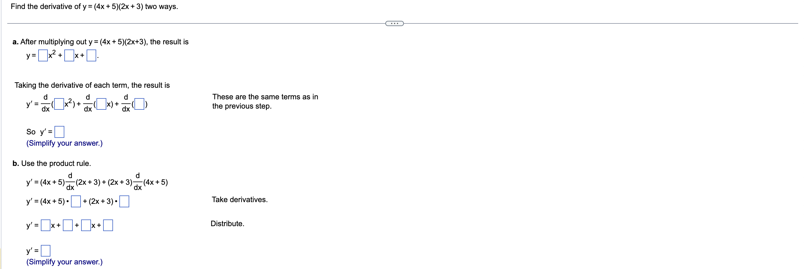 solved-find-the-derivative-of-y-4x-5-2x-3-two-ways-a-chegg