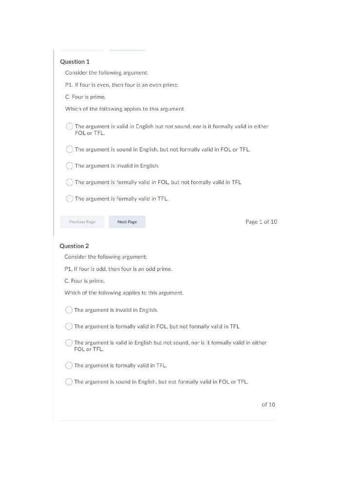 Solved Question 1 Consider the following argument: P1. If | Chegg.com