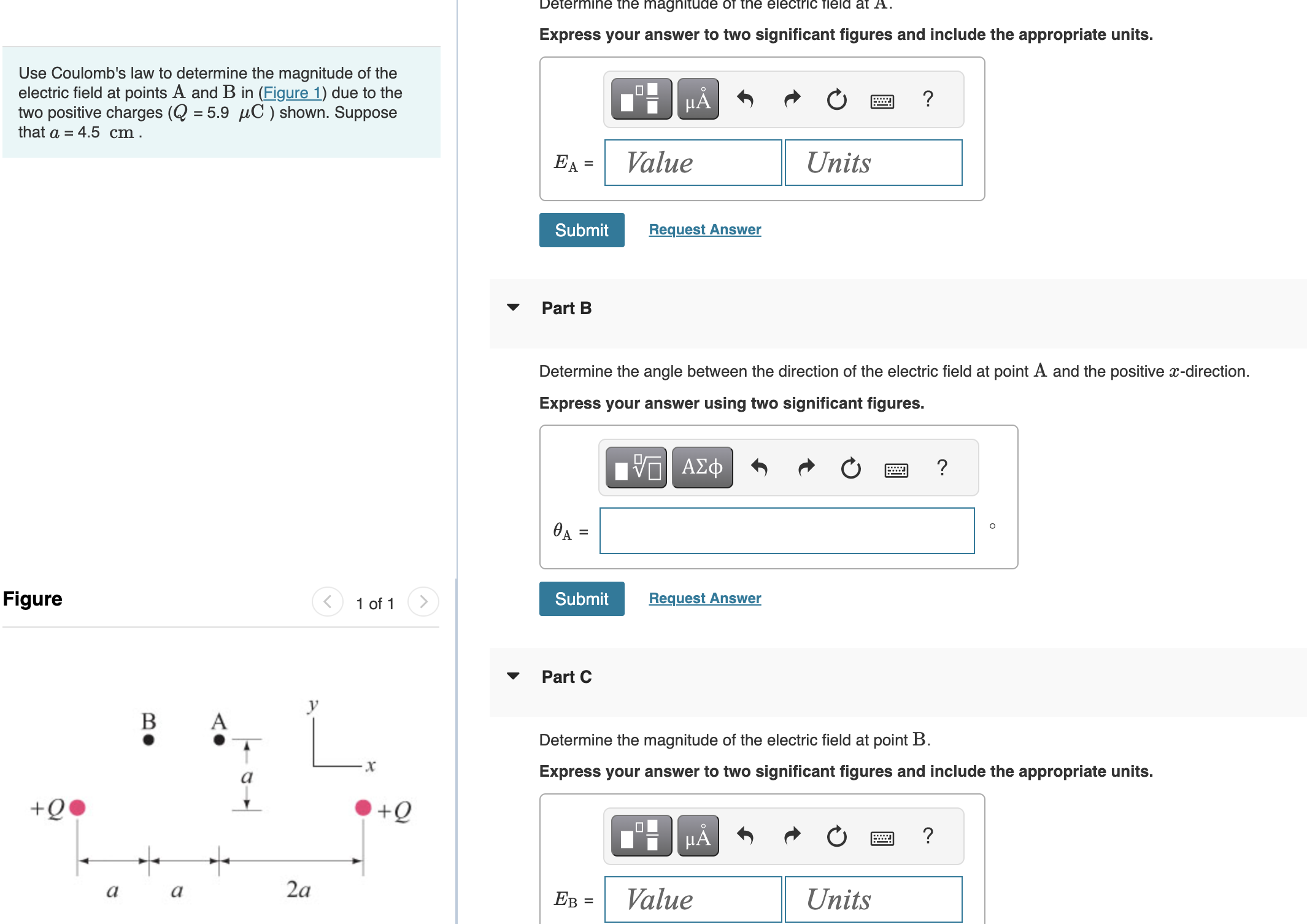 Solved Use Coulomb's Law To Determine The Magnitude Of The | Chegg.com