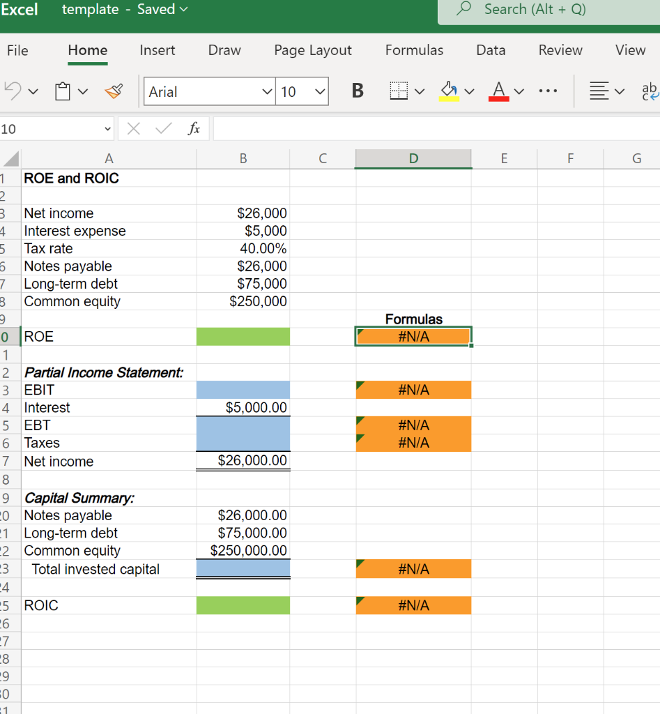 Solved Excel Online Structured Activity: ROE and ROIC Baker | Chegg.com