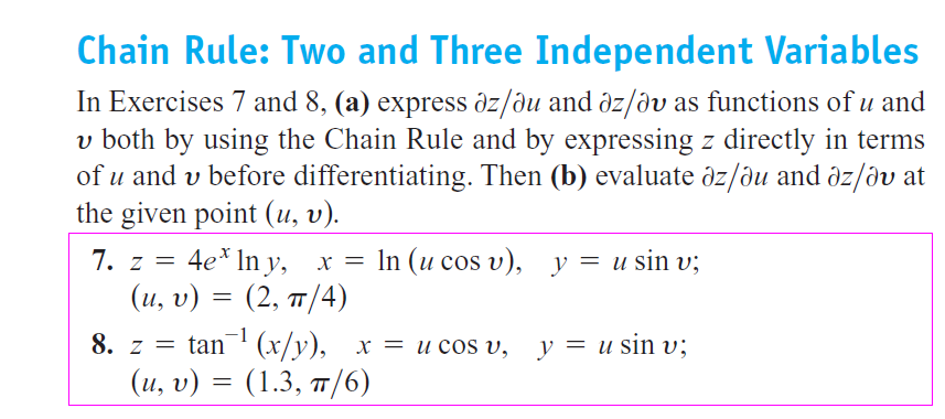 Solved Please answer question 7Chain Rule: Two and Three | Chegg.com