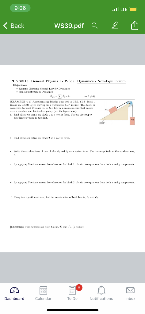 Solved PHYS2113: General Physics I - WS39: Dynamics - | Chegg.com