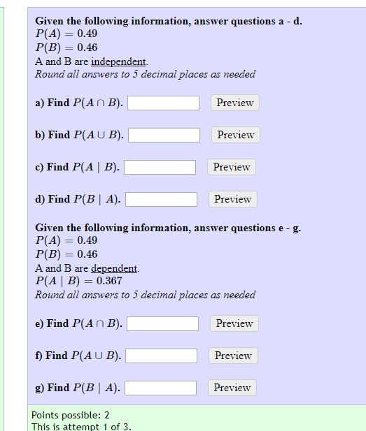 Solved Given The Following Information, Answer Questions A- | Chegg.com