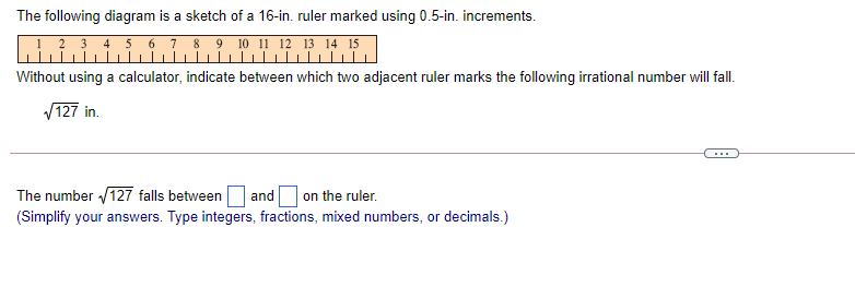 Solved The following diagram is a sketch of a 16-in. ruler | Chegg.com
