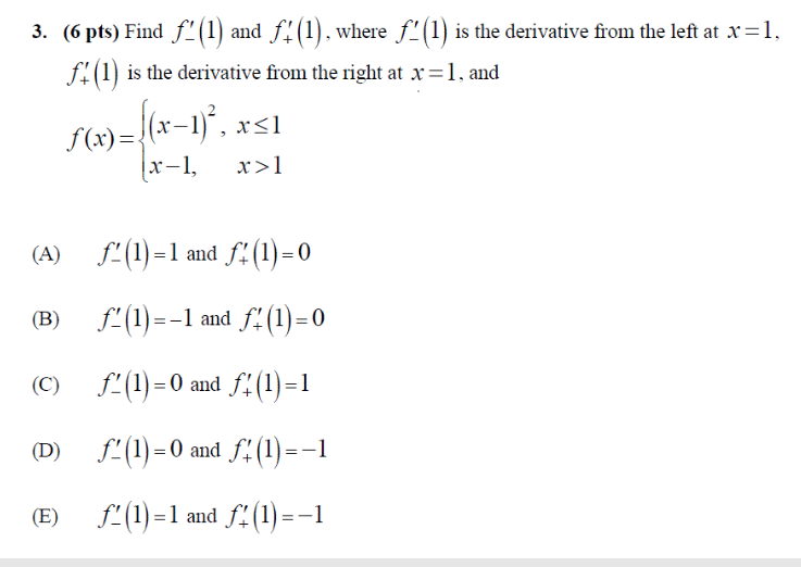 how to find derivative of f 1 x