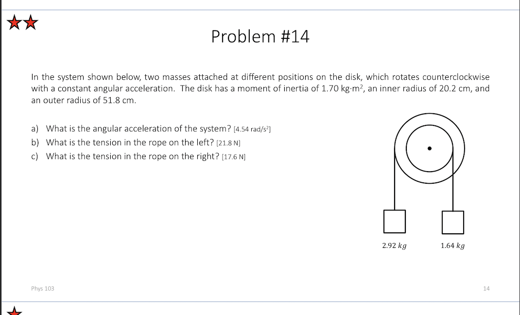 Solved Problem #14 In the system shown below, two masses | Chegg.com
