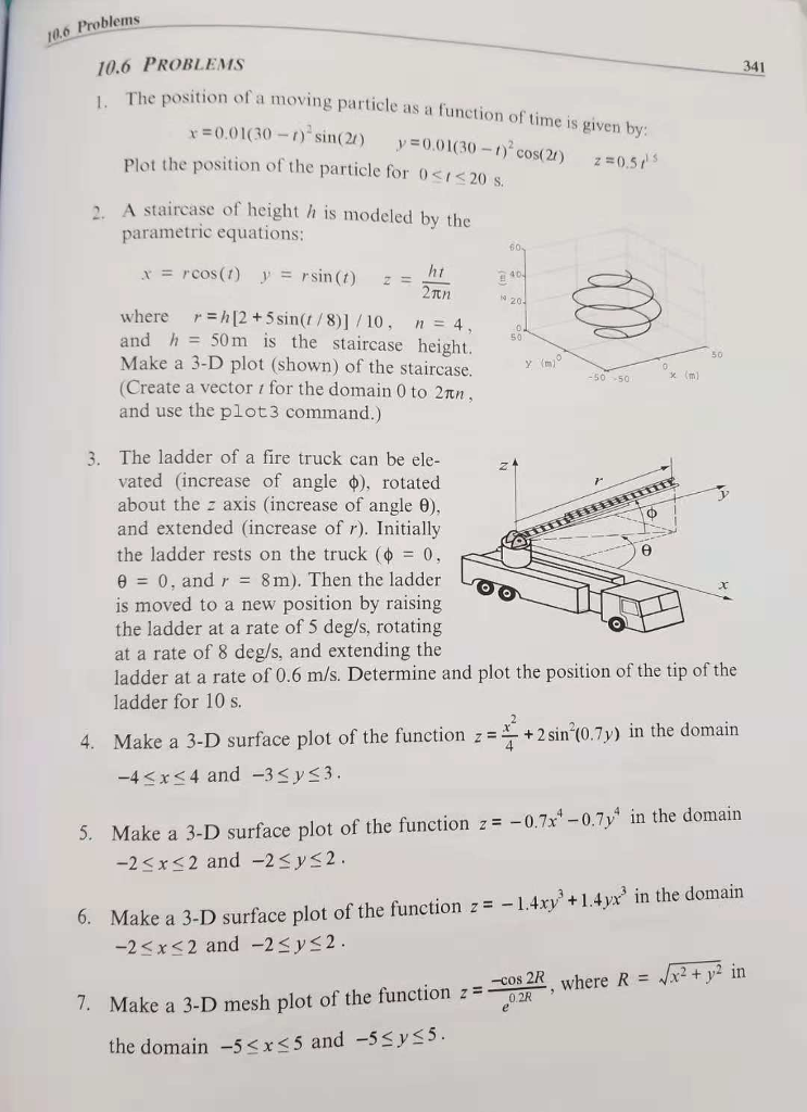 Solved 06 Problems 10.6 PROBLEMS 341 position of a moving | Chegg.com