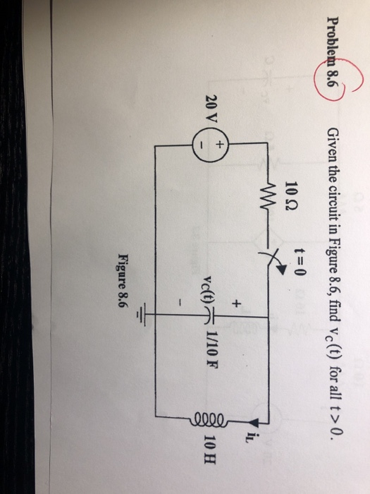 Solved Problem 8.1 Given The Circuit Shown In Figure 8.1, | Chegg.com