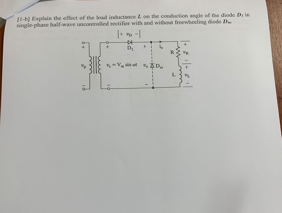 Solved [1b] ﻿Explain the effect of the load inductance L