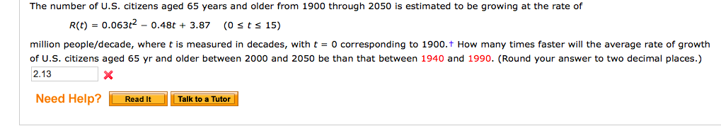 Solved The number of U.S. citizens aged 65 years and older | Chegg.com
