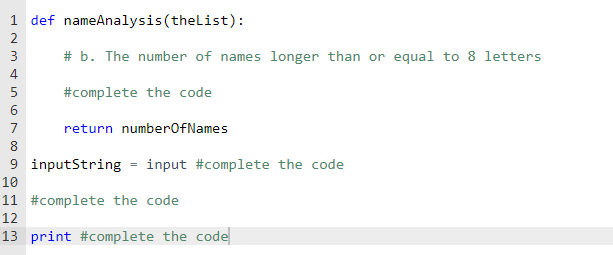 Solved Please Answer In Python Prompt "Enter Surnames:" Then | Chegg.com