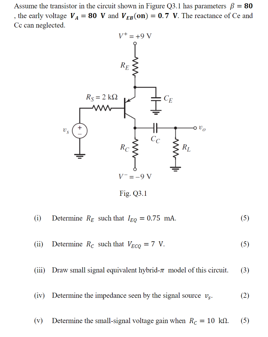 Solved Assume The Transistor In The Circuit Shown In Figure | Chegg.com