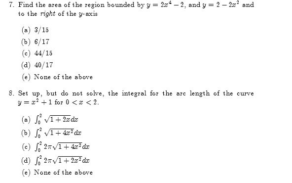 Solved 7. Find the area of the region bounded by y = 2x* - | Chegg.com