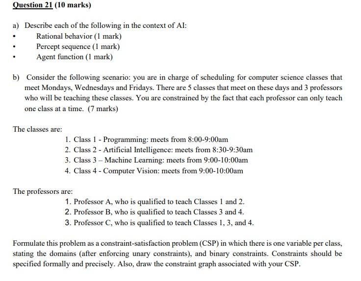 Problem 3 A computer has the following behavior when