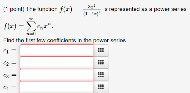 Solved 1 Point The Function F X Is Represented As A