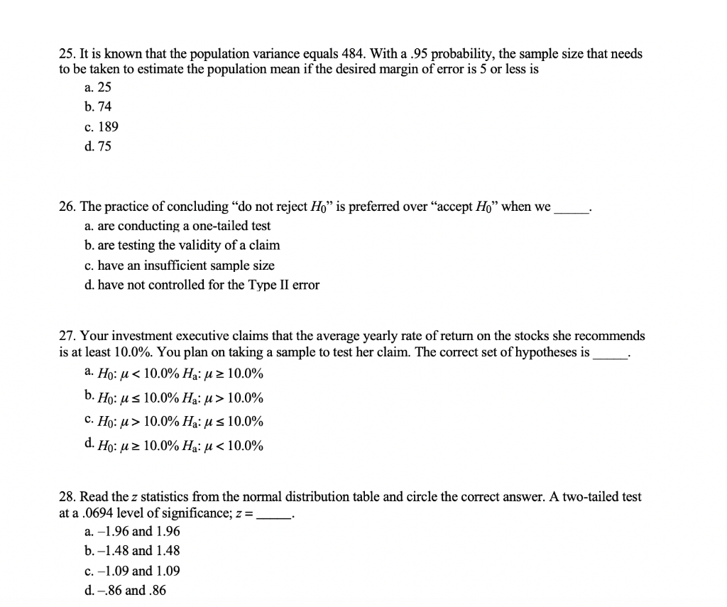 solved-25-it-is-known-that-the-population-variance-equals-chegg