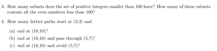 Solved 3. How many subsets does the set of positive integers | Chegg.com