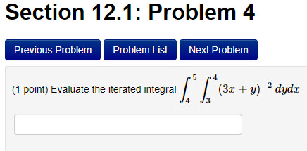 Solved Section 12.1: Problem 4 Previous Problem Problem List | Chegg.com