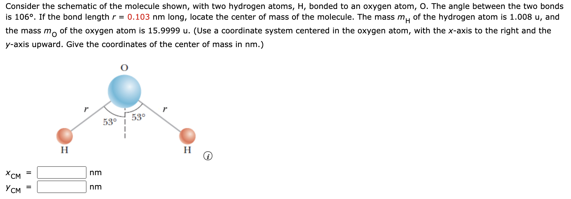 Solved Consider the schematic of the molecule shown, with