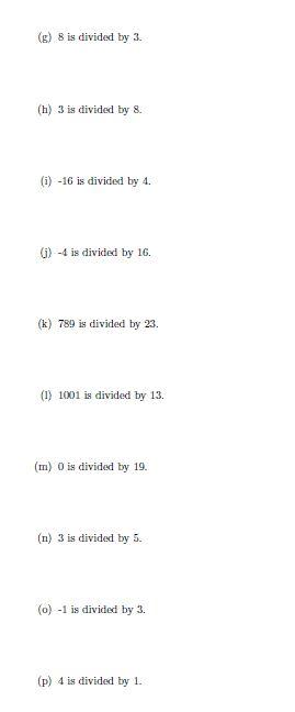 Solved Perform the division algorithm to find the quotient q | Chegg.com