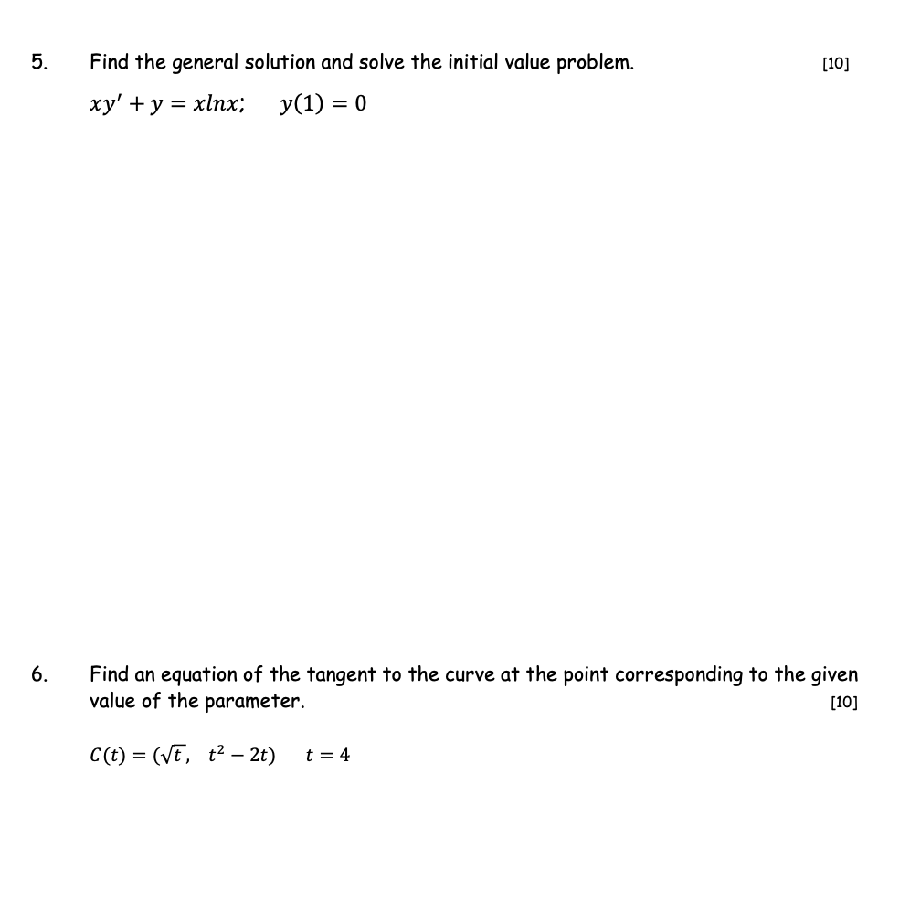 Solved 5. [10] Find The General Solution And Solve The | Chegg.com