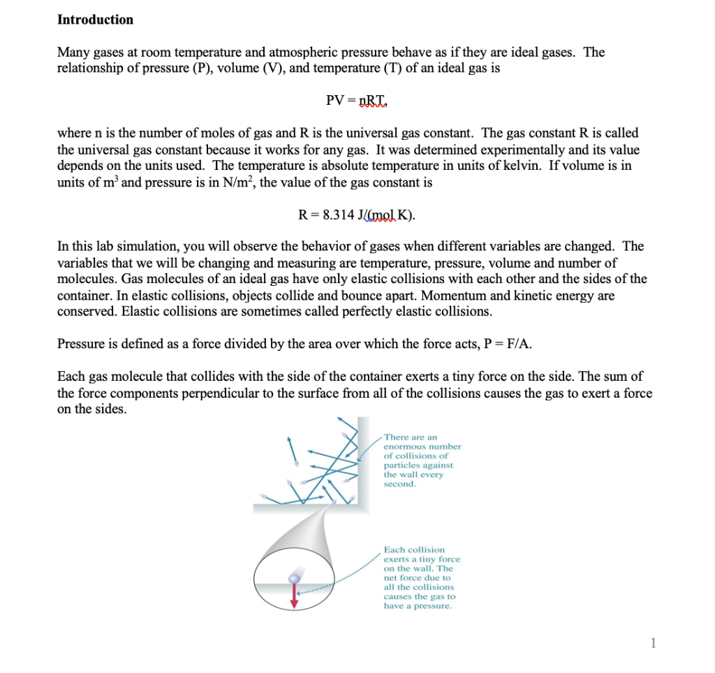 Solved Introduction Many gases at room temperature and | Chegg.com