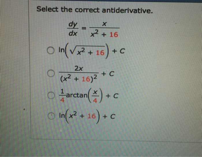 antiderivative of x 2 16